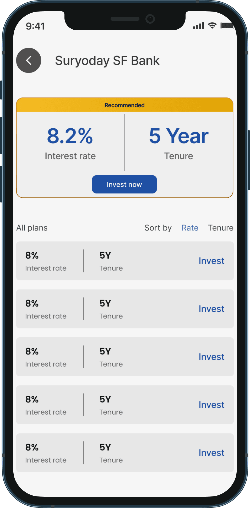 Fixed Deposit Phone Mockup